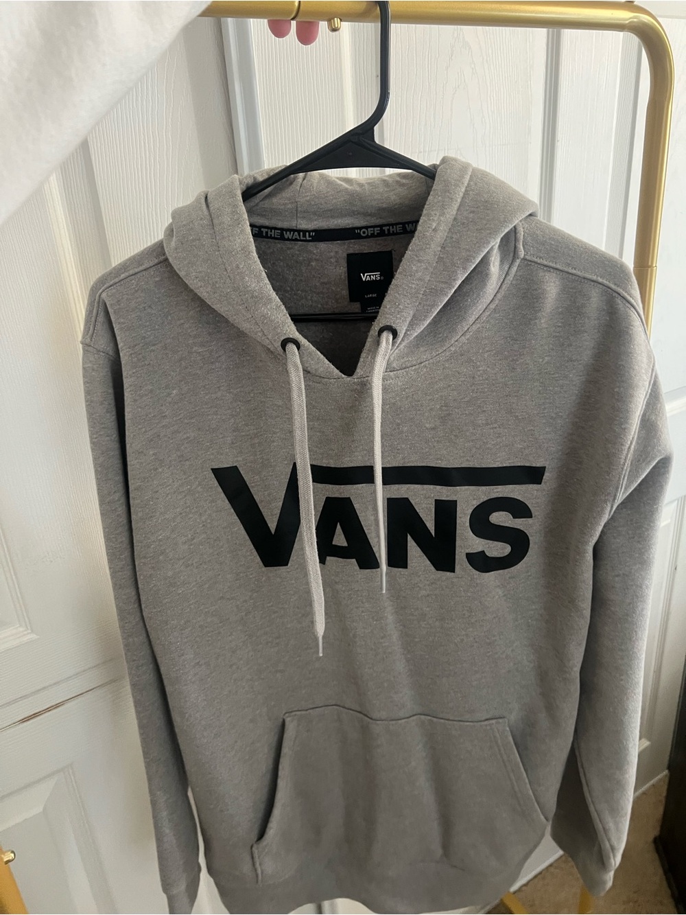 Vans Gray Pullover Hoodie with Black Logo